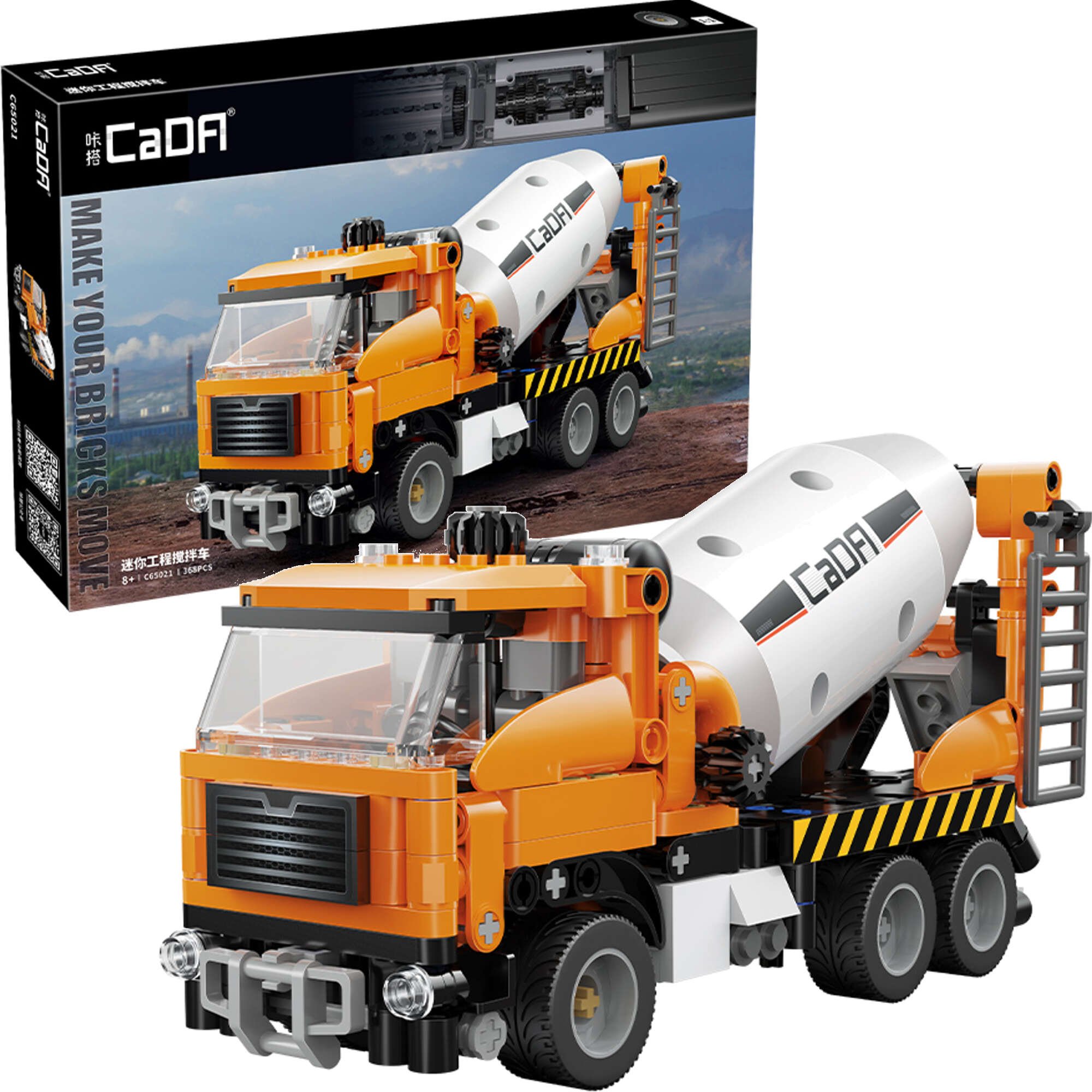 Конструктор CaDA миксер-бетоновоз (368 деталей) C65021W