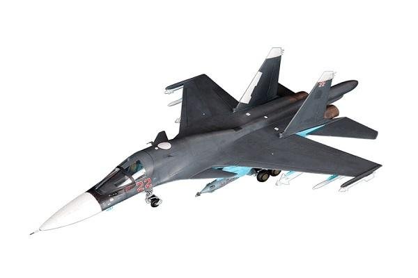 Модель сборная ZVEZDA Истребитель-бомбардировщик Су-34, подарочный набор, 1:72