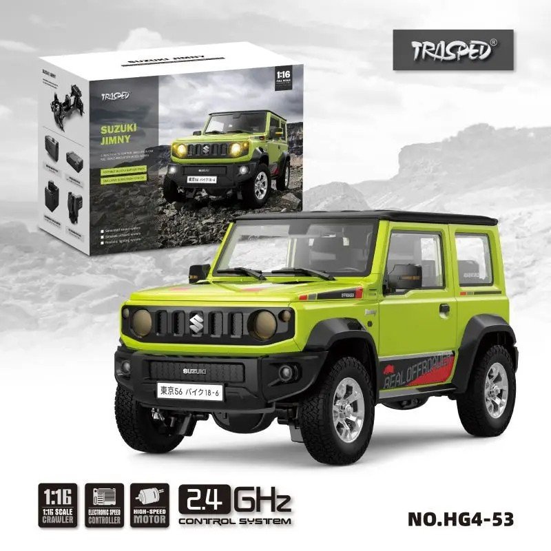Радиоуправляемая машина внедорожник HB Suzuki Jimny PRO 1:16 4WD RTR (свет, выхлоп, Li-Po 5C) - HG4-53-PRO-GREEN