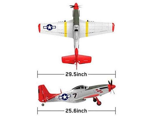 Радиоуправляемый самолет Volantex RC P51D Brushless 2.4G 4ch RTF - EXA76801RRBL