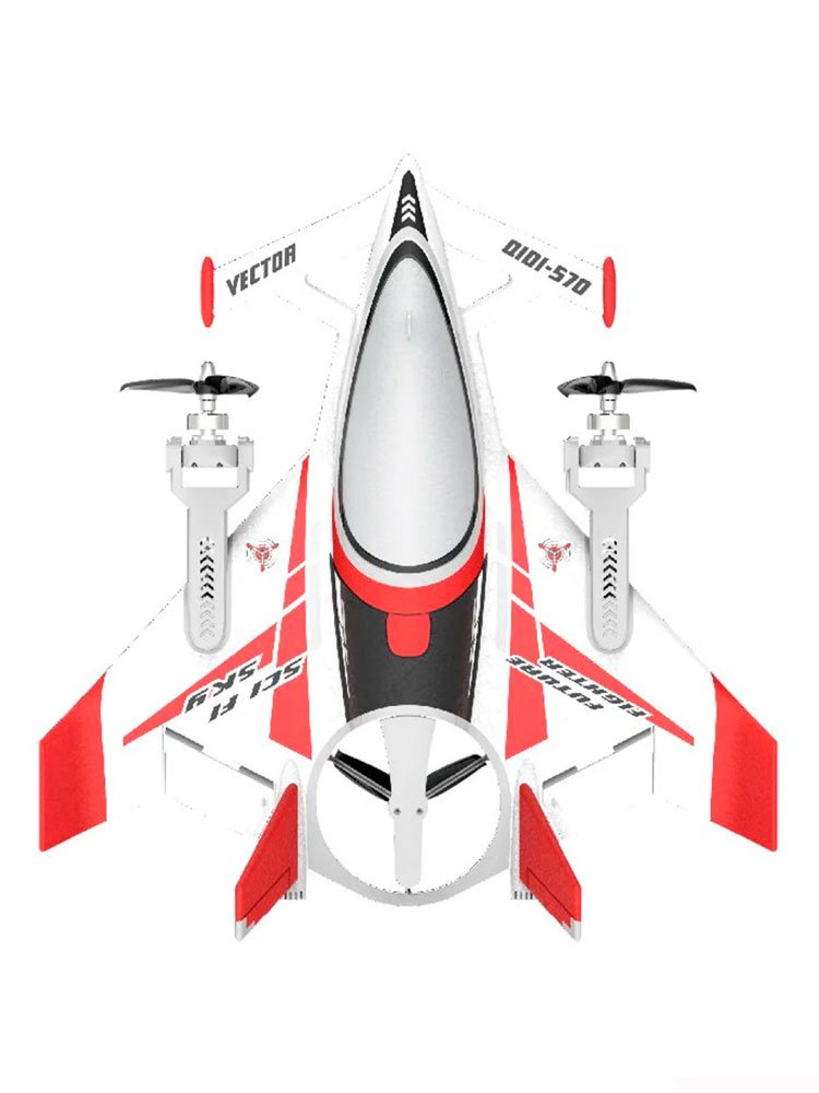Радиоуправляемый самолет дрон XK Innovation SCI Fi Sky VTOL 3D6G 8ch - QIDI-570-RED
