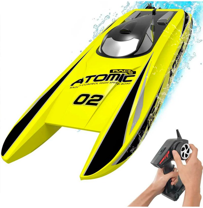 Радиоуправляемый катер катамаран Volantex RC ATOMIC 700 желтый Brushless - EXA79204RY