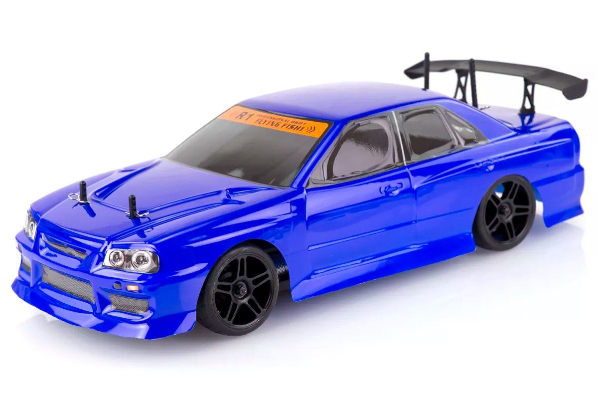 Радиоуправляемая машина для дрифта HSP Flying Fish 1 4WD RTR 1:10 2.4G 94123|12330 Blue Skyline R34