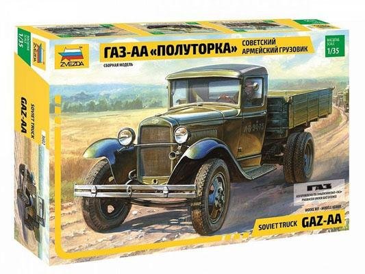 Модель Сборная ZVEZDA Советский армейский грузовик "Полуторка" (ГАЗ-АА), 1:35