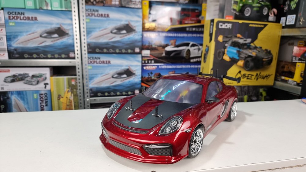Радиоуправляемая машина для дрифта HSP Flying Fish 1 масштаб 1:10 4WD 2.4G 718 Cayman GT4 - 94123|GT4-02 Red