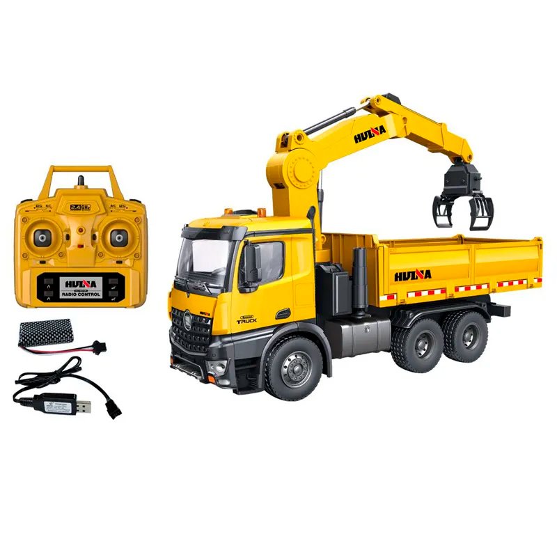 Радиоуправляемый грузовик самосвал-погрузчик HUI NA TOYS масштаб 1:14 2.4G - HN1575