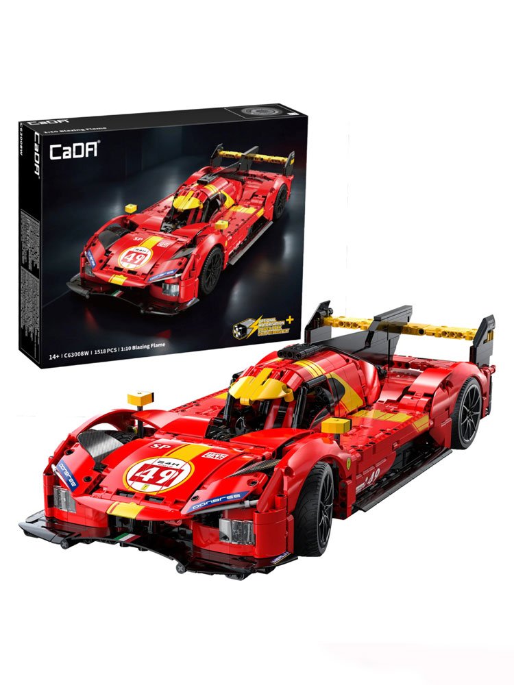 Конструктор Cada Гоночный автомобиль Blazing Flame масштаб 1:8, 1518 элементов - C63008W