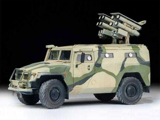 Модель сборная ZVEZDA Бронеавтомобиль ГАЗ ТИГР с ПТРК Корнет-Д , 1:35