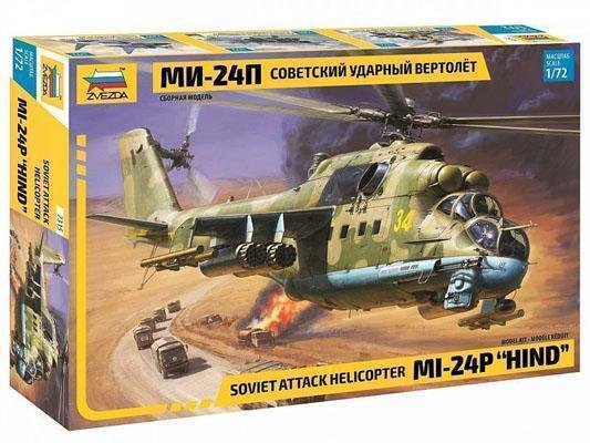 Модель Сборная ZVEZDA Советский ударный вертолёт МИ 24П, 1:72