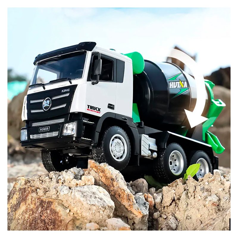 Радиоуправляемый грузовик бетономешалка HUI NA TOYS масштаб 1:18 2.4G - HN1557