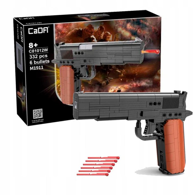 Конструктор CaDA пистолет Colt M1911 (332 детали) - C81012W
