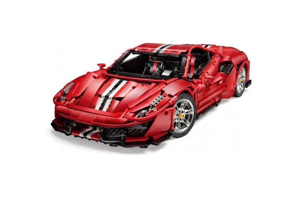 Радиоуправляемый конструктор CaDA MASTER споркар Italian Super Car, красный 1/8 (3187 деталей) - C61042W
