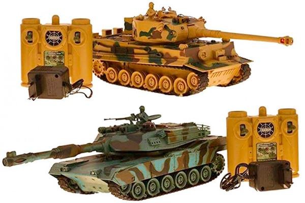 Радиоуправляемый танковый бой (Abrams M1A2PK США + GERMAN TIGER Германия) 2.4GHz - ZG-99823