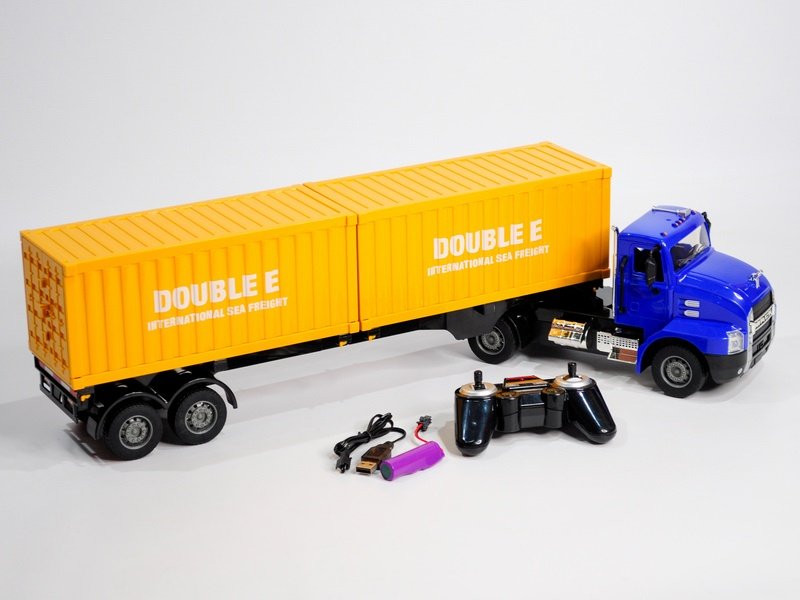 Радиоуправляемый грузовик тягач на 2 контейнера Double Eagle MACK 1/26 2.4G RTR - E666-003