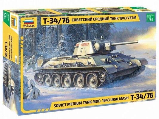Модель Сборная ZVEZDA Советский танк Т-34/76 1943 УЗТМ, 1:35