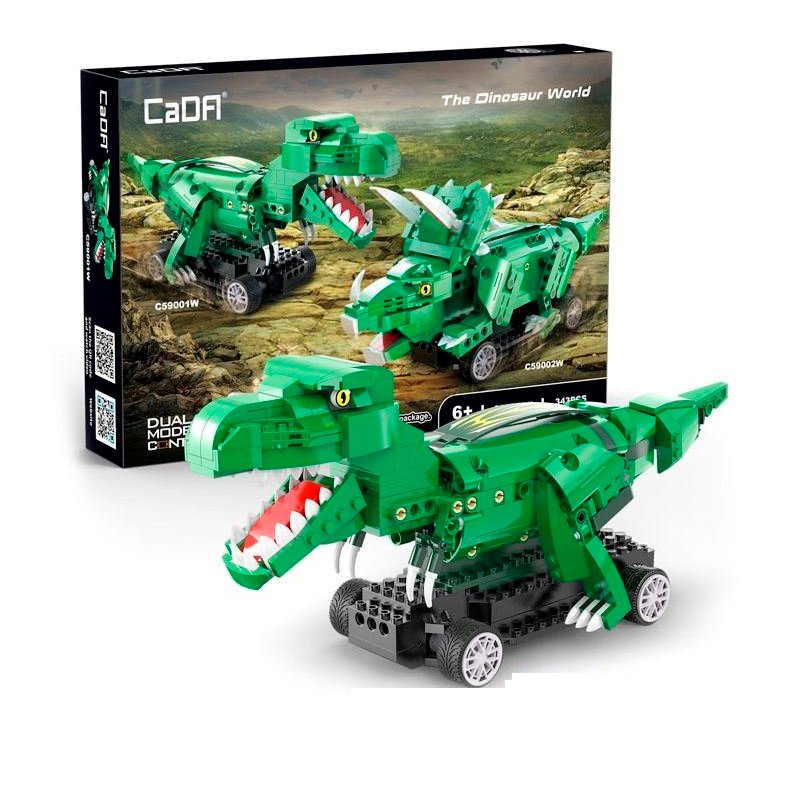 Радиоуправляемый конструктор CaDA Мир динозавров T-Rex (343 детали) - C59001W