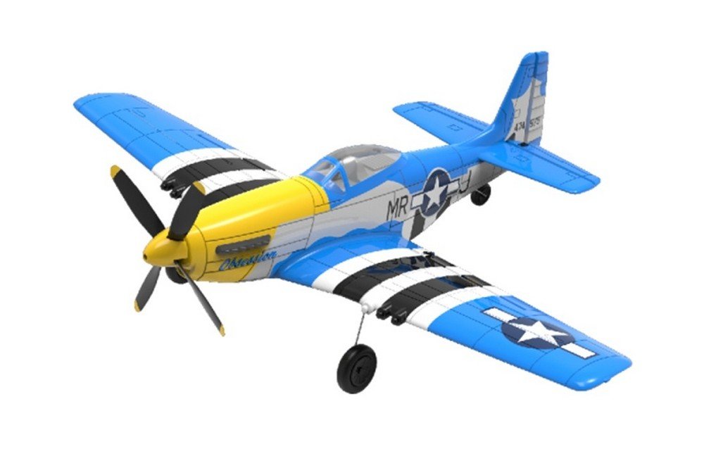 Радиоуправляемый самолет Volantex RC P51D 400мм (синий) 2.4G 4ch LiPo RTF with Gyro - EXA76105RB