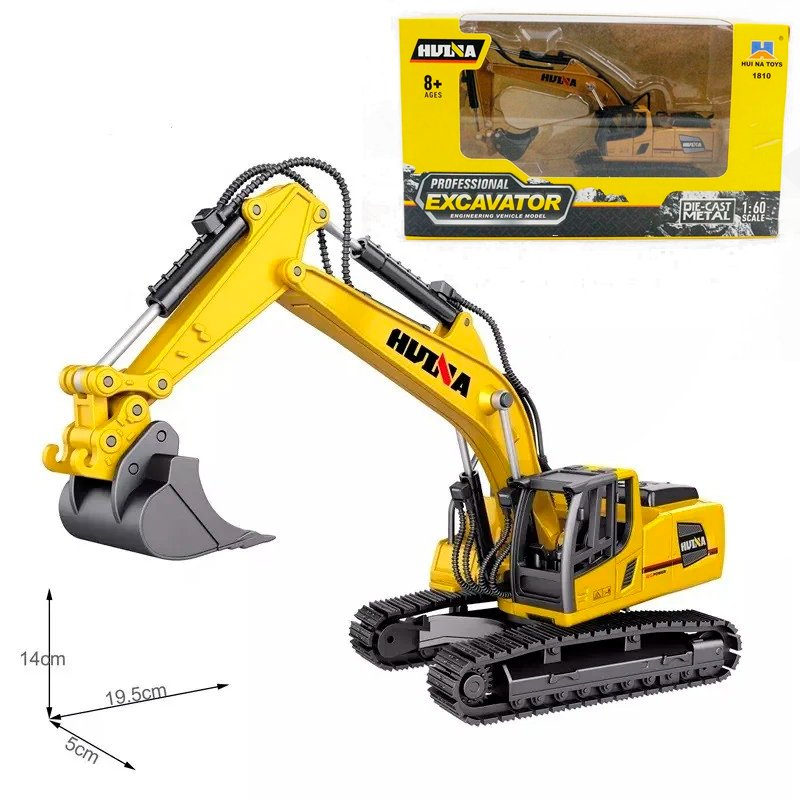 Металлический экскаватор Hui Na Toys 1/60 - HN1810
