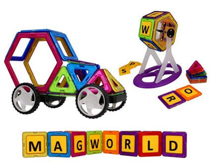 Магнитный конструктор MagWorld 91 деталь