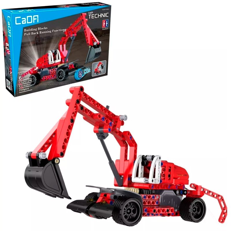Конструктор CaDA Technic экскаватор совместим с C52011W, инерционный (235 деталей) - C52012W