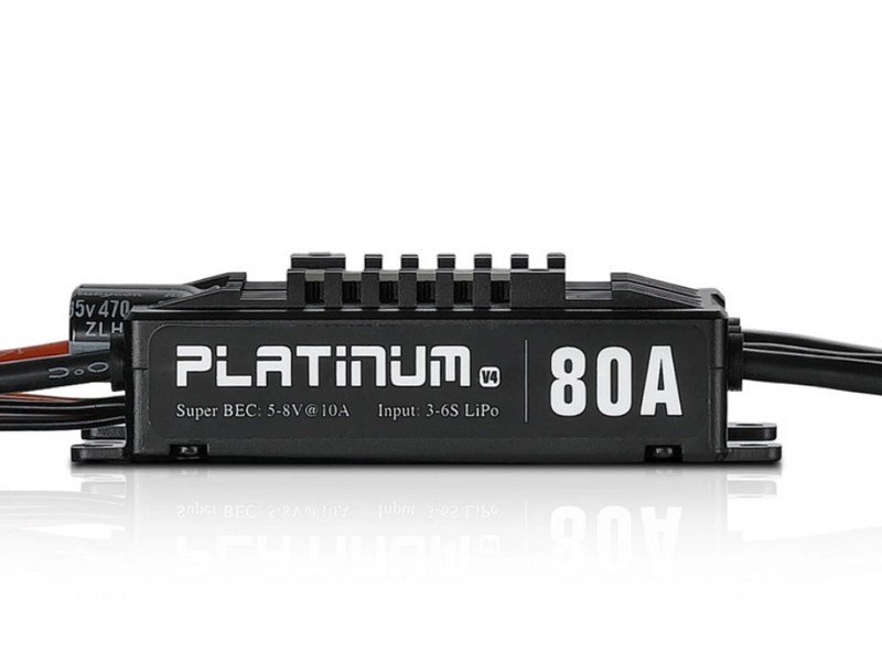 Бесколлекторный регулятор Hobbywing Platinum 80A-V4 (80A-100A, Aircraft, Heli) - HW-30203200