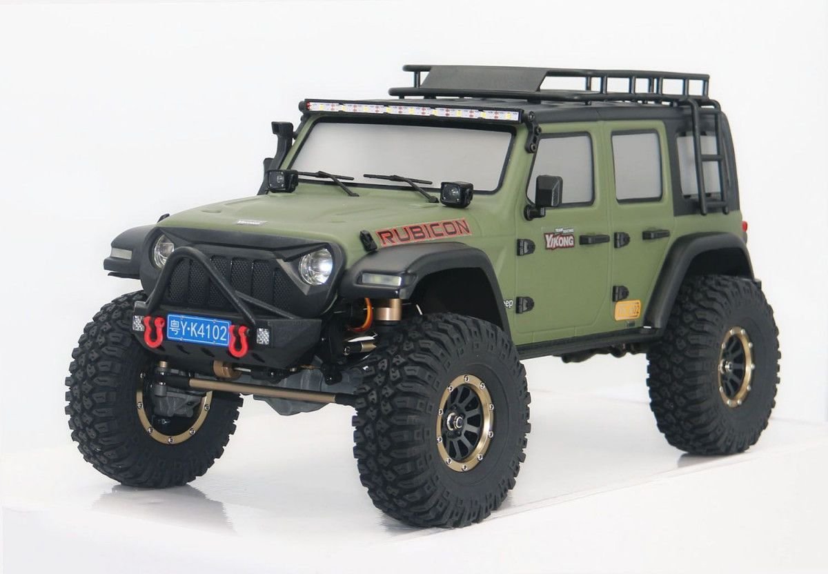 Радиоуправляемая машина трофи Yikong 4102 crawler Rubikon (Olive) ARTR масштаб 1:10 2.4G - YK-4102-AG