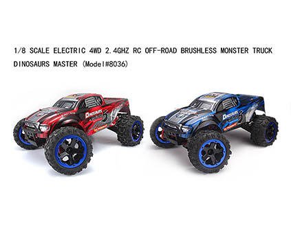 Радиоуправляемая машина монстр Remo Hobby Monster 1:8 Brushless Tuning Dinasaurus Master RTR RH8036-BLUE