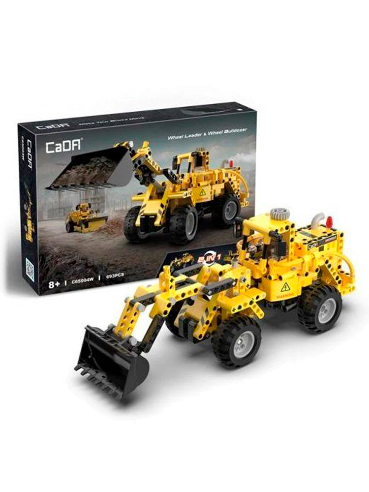 Конструктор CADA фронтальный погрузчик (693 детали) C65004W