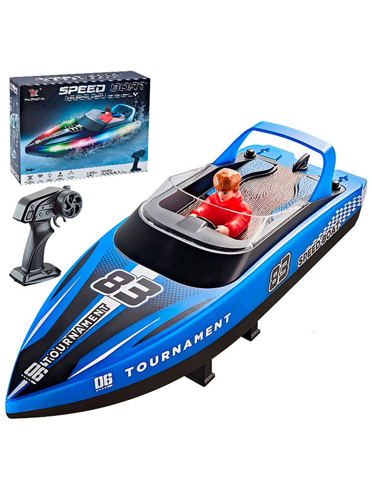 Радиоуправляемый катер CS Toys  (15 км/ч, 25 см, 2 часа игры) - HJ821-BLUE