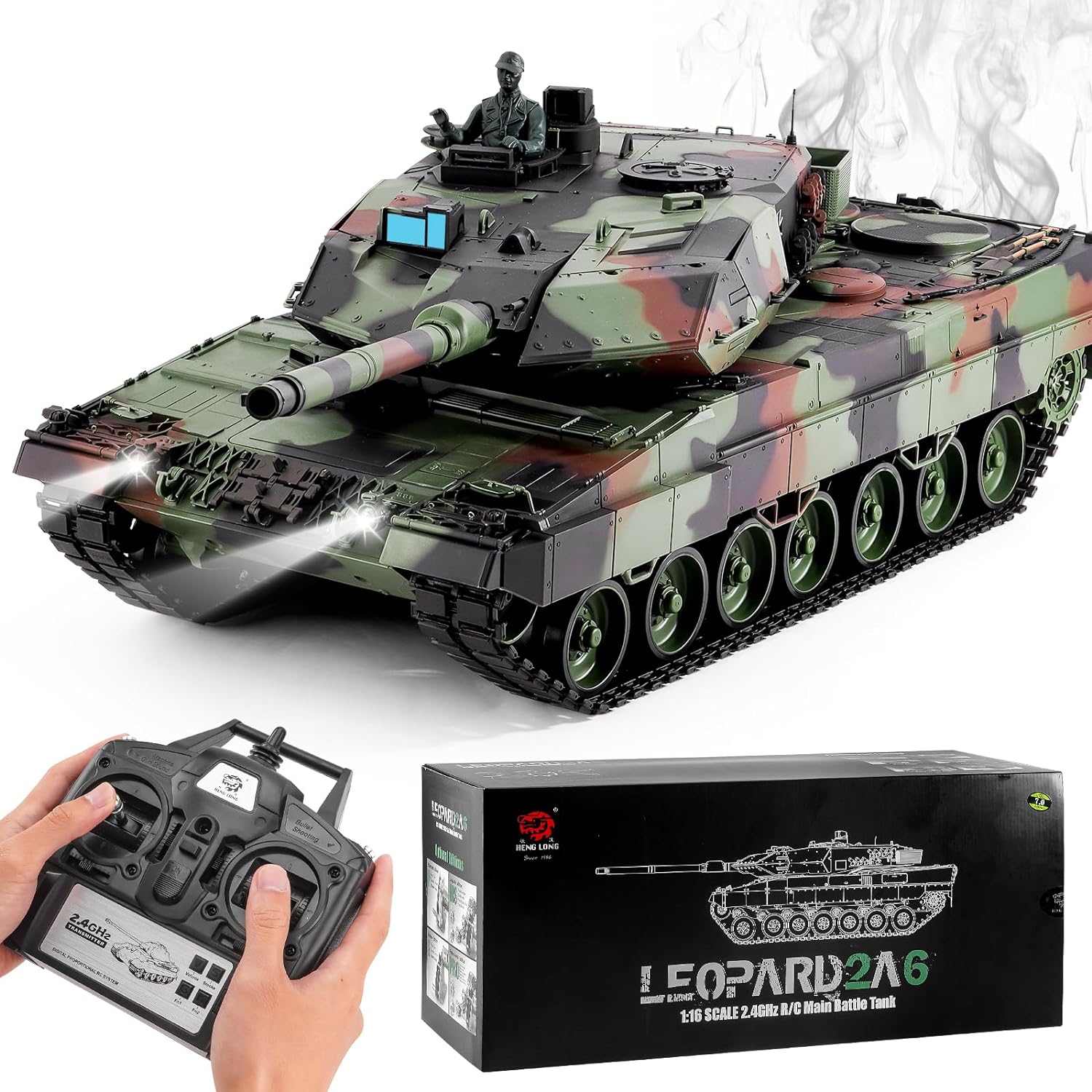 Радиоуправляемый танк Heng Long Leopard 2 A6 Upgrade V7.0 2.4G 1/16 RTR - 3889-1Upg V7.0