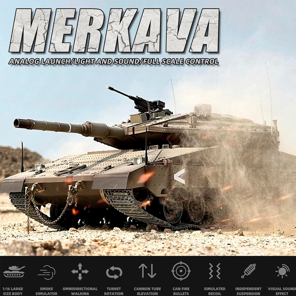 Радиоуправляемый танк Heng Long ISR Merkava MK- IV Upgrade V7.0 2.4G 1/16 RTR - 3958-1Upg V7.0