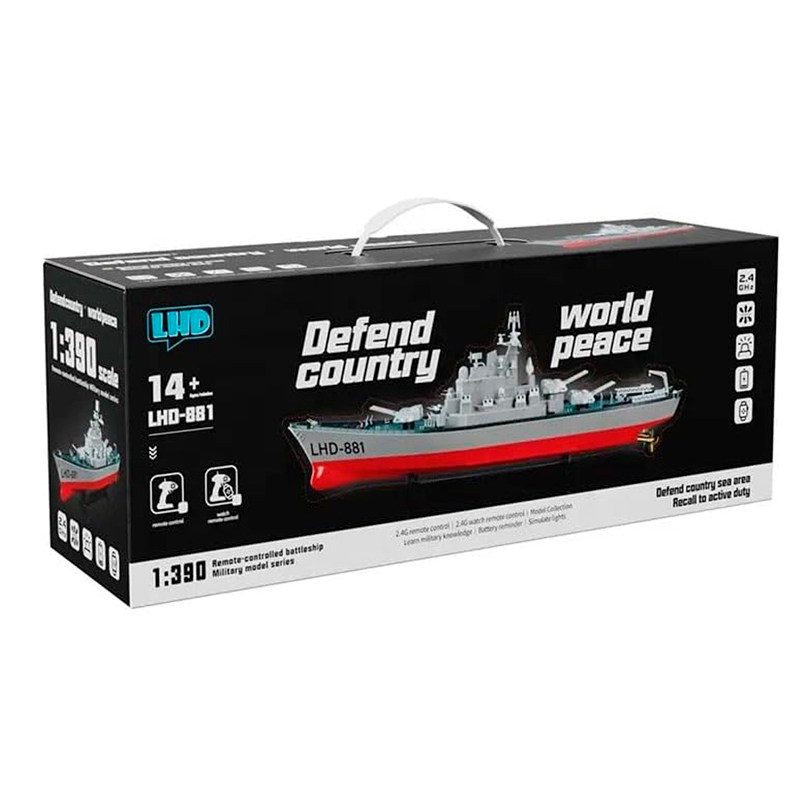 Радиоуправляемый военный корабль линкор Heng Long 1:360 - LHD-881