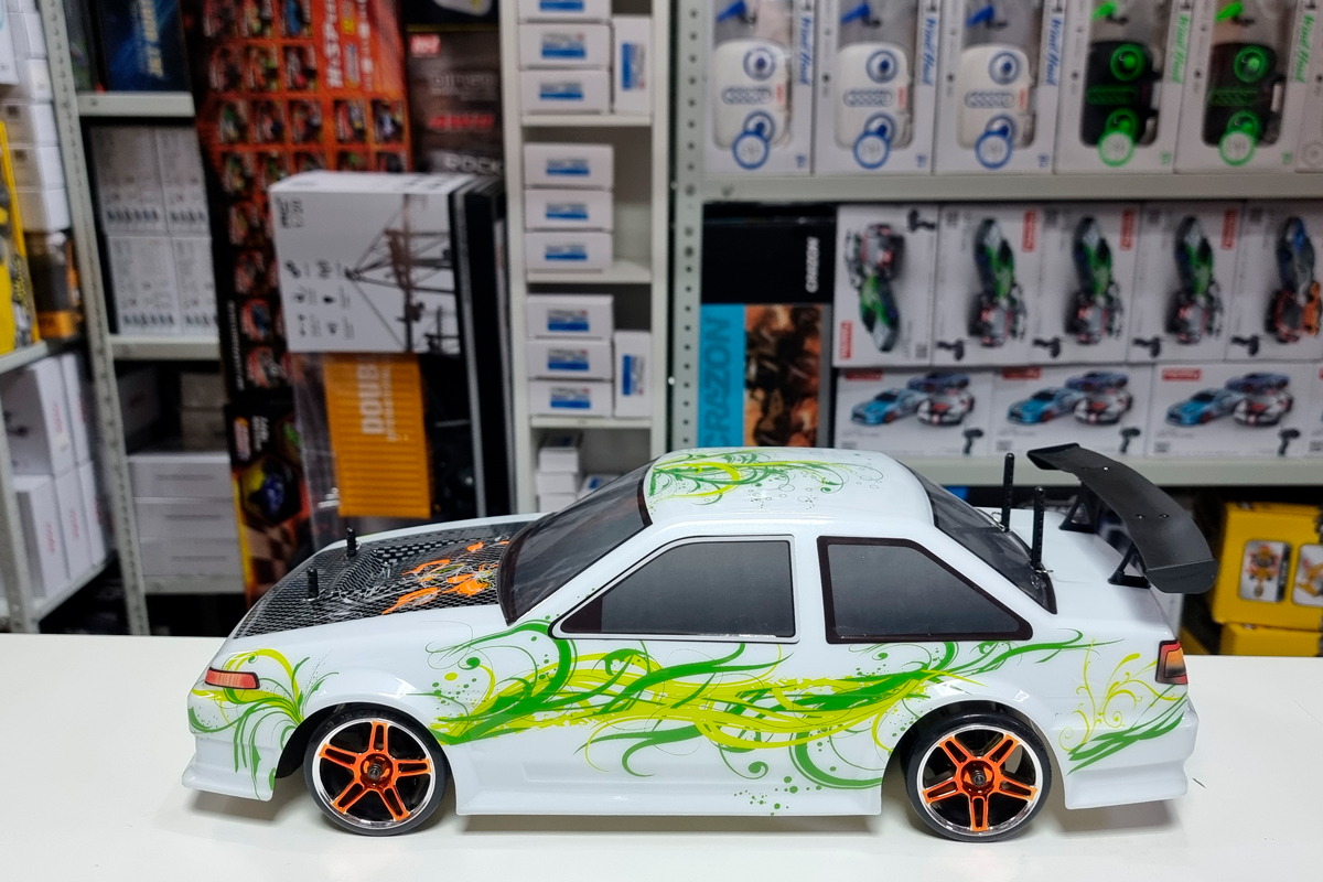 Радиоуправляемая машина для дрифта HSP Flying Fish 1 4WD RTR 1:10 2.4G  94123|12353 Gray AE85 Levin Coupe - купить в Санкт-Петербурге в интернет  магазине