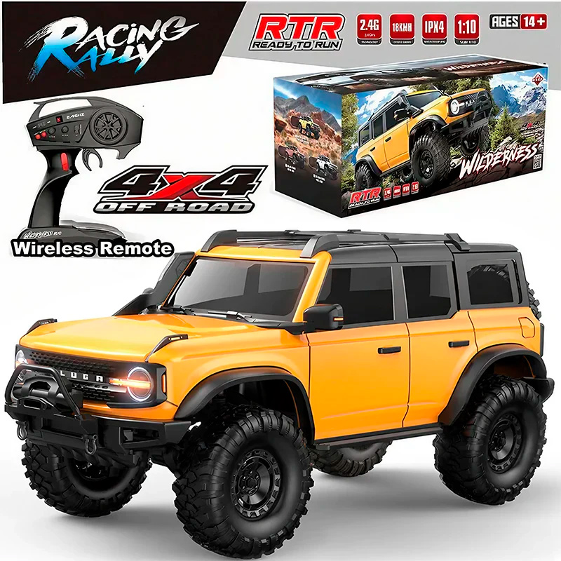 Радиоуправляемая машина краулер Huang Bo 4WD RTR масштаб 1:10 2.4G Bronco Yellow - HB-R1001