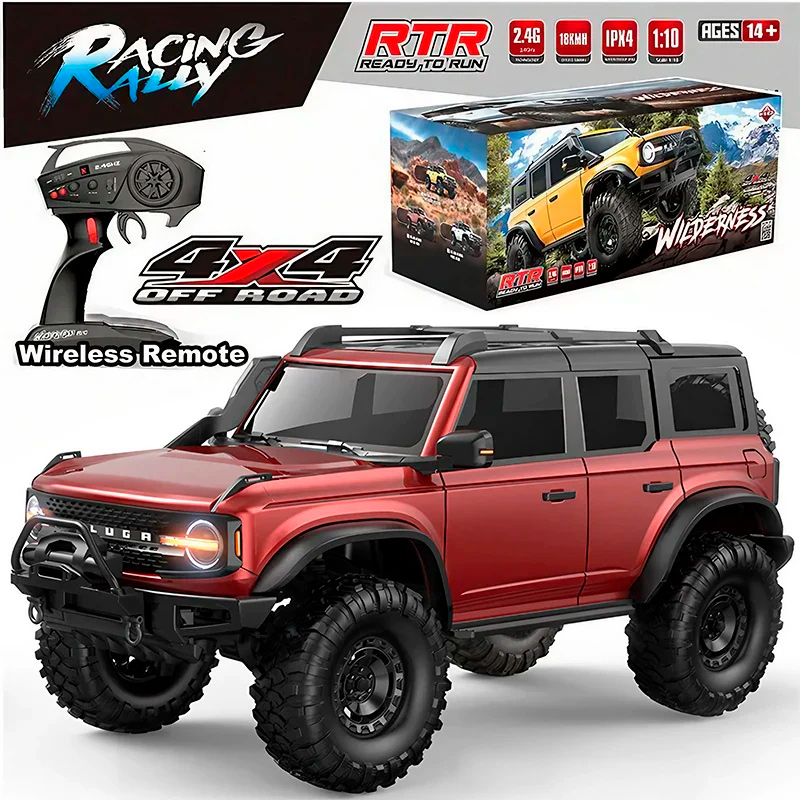 Радиоуправляемая машина краулер Huang Bo 4WD RTR масштаб 1:10 2.4G Bronco Red - HB-R1002