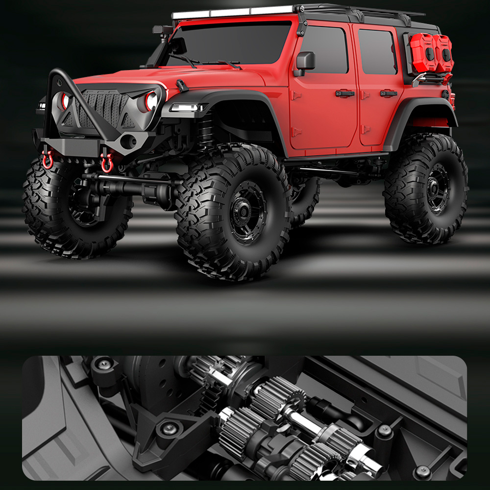 Радиоуправляемая машина краулер Huang Bo 4WD RTR масштаб 1:10 2.4G Rubicon Red - HB-R1014