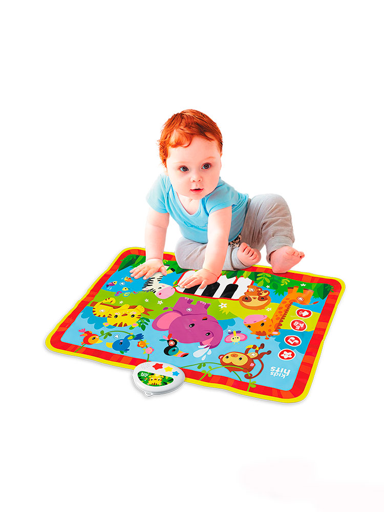 Интерактивная игрушка Kids Hits Музыкальный коврик с огоньками Обезьянка и ее друзья KH04/003