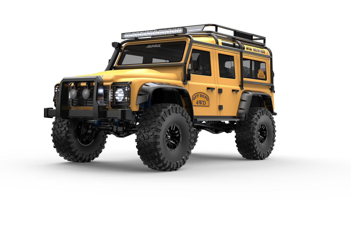 Радиоуправляемая машина краулер MJX Defender Hyper Go 1/8 Трофи модель Brushless 4WD 2.4G LED - MJX-H8H-YELLOW