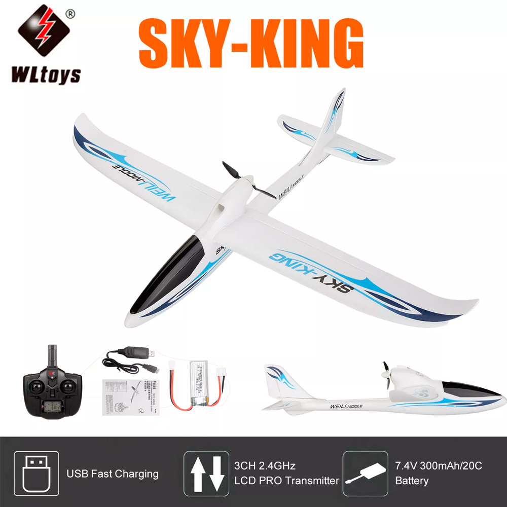 Радиоуправляемый самолет WL Toys F959S Sky King 6-AXIS GYRO 2.4G - F959S-BLUE