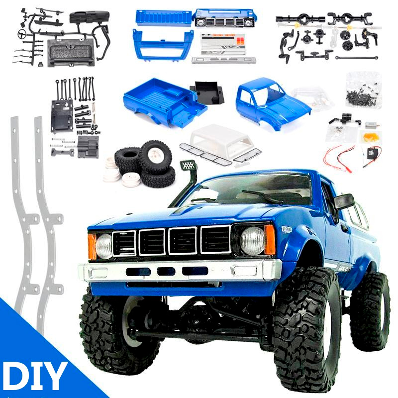 Конструктор для сборки WPL Truck Buggy Crawler 4WD масштаб 1:16 2.4G - WPLC-24K-Blue