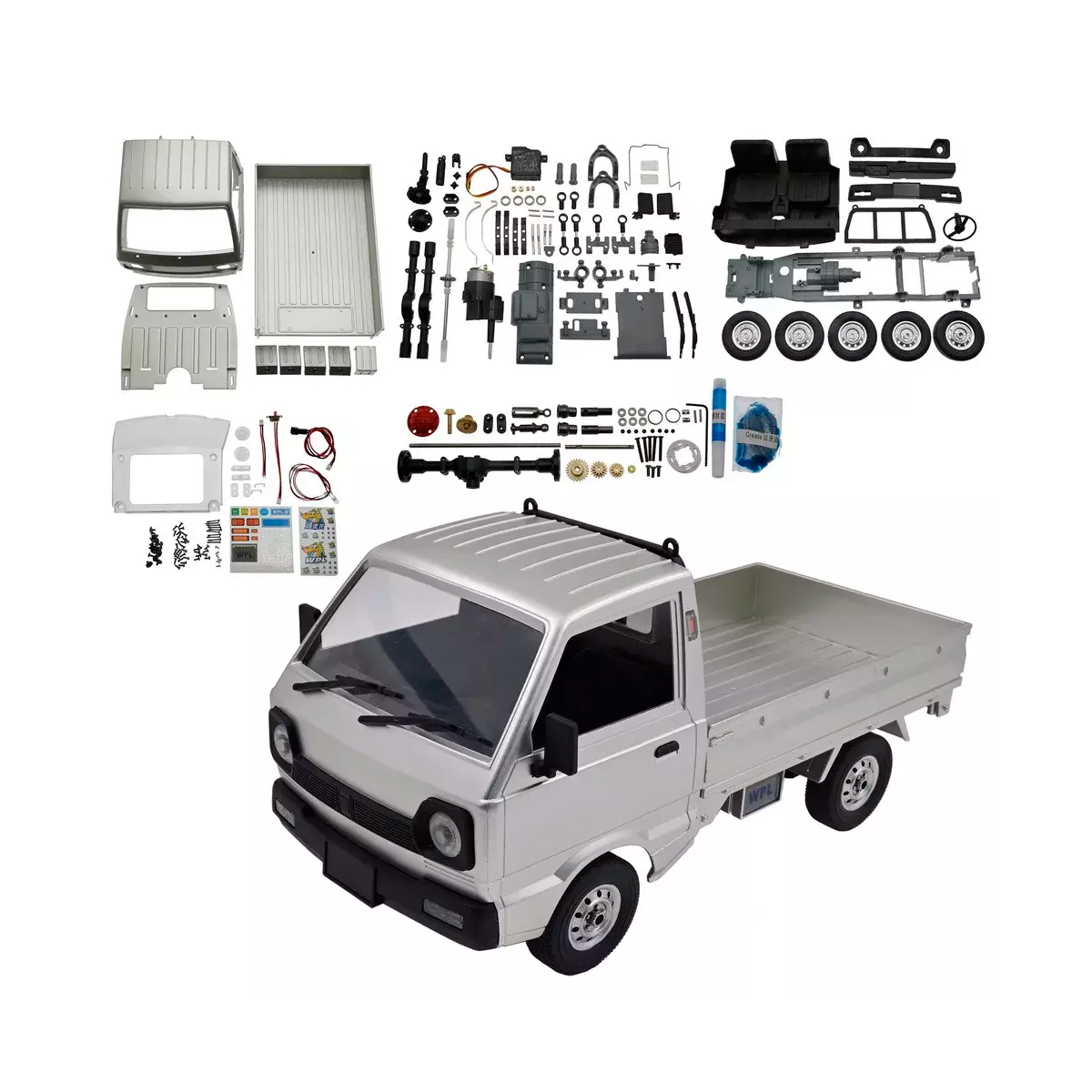 Конструктор для сборки WPL Suzuki Carry ST90 масштаб 1:10 KIT - WPLD-12KM SILVER