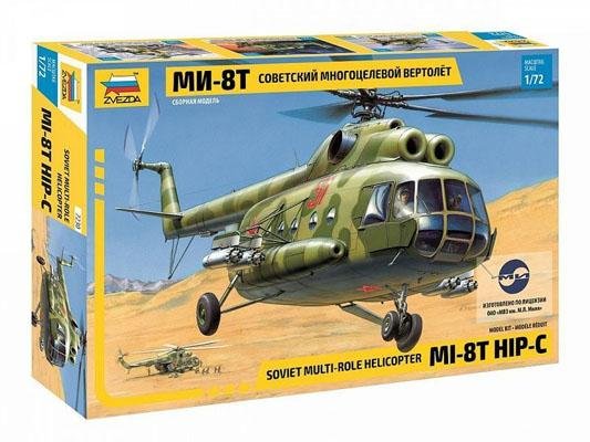 Модель Сборная ZVEZDA Советский многоцелевой вертолёт Ми-8Т, 1:72