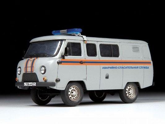 Модель Сборная ZVEZDA УАЗ-3909 "Буханка" Аварийно-спасательная служба, 1:43