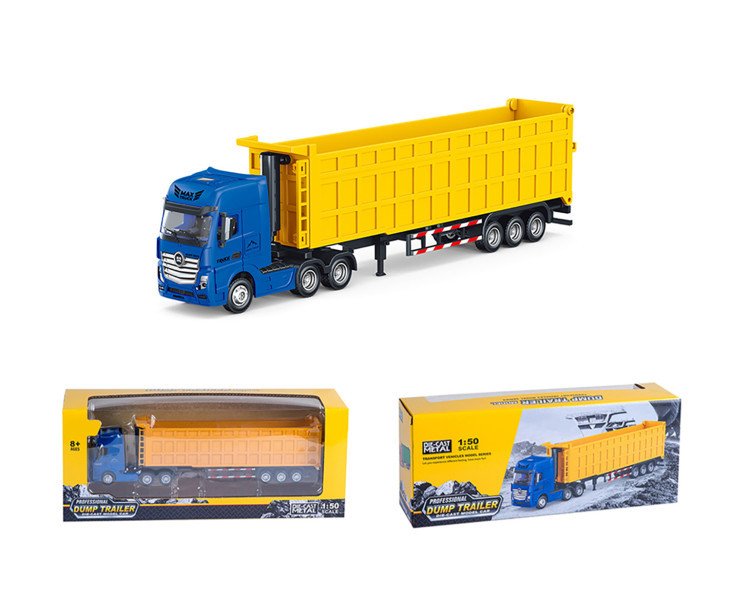 Металлический грузовик самосвал HUI NA TOYS масштаб 1:50 - HN1731-YELLOW
