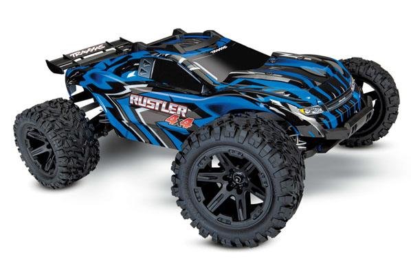Радиоуправляемая трагги Traxxas Rustler 4X4 4WD RTR масштаб 1:10 2.4G TRA67064-1-BL