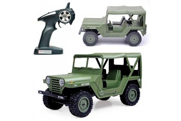 Радиоуправляемый мини-внедорожник Heng Long U.S. M151 Jeep 4WD RTR 1:14 2.4GHz - HL3853C