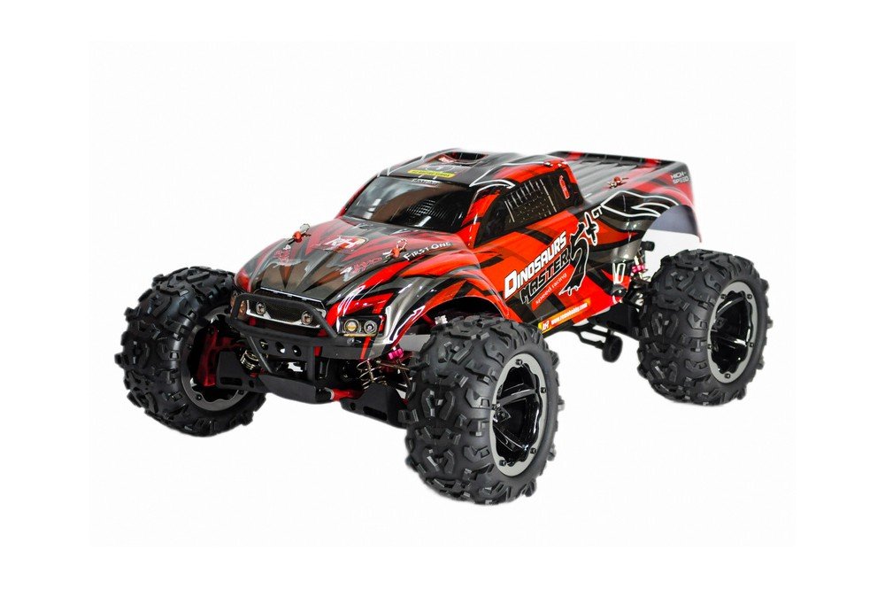 Радиоуправляемый монстр Remo Hobby Dinosaurs Master Brushless UPGRADE PLUS 4WD RTR масштаб 1:8 2.4G - RH8037-RED