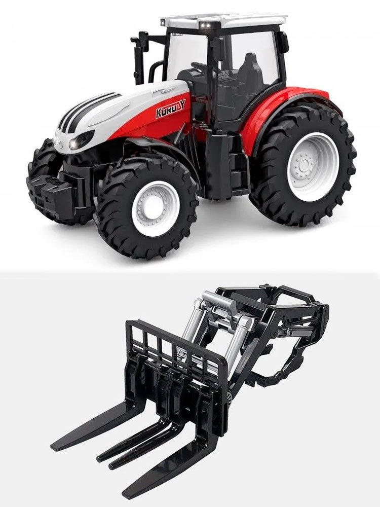 Радиоуправляемый фермерский трактор Korody с вилочным погрузчиком 1/24 2.4G 6CH RTR - KR6633
