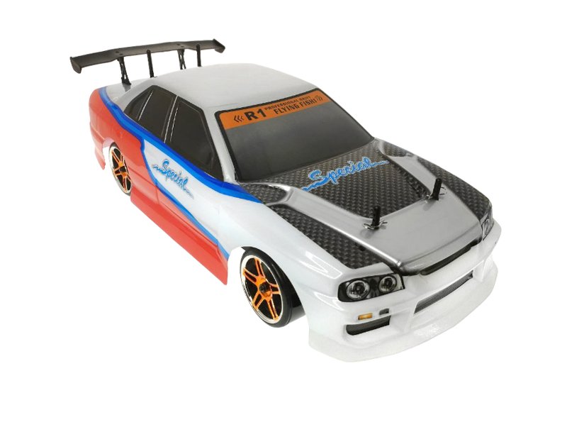 Радиоуправляемая машина для дрифта HSP Flying Fish 1 4WD RTR 1:10 2.4G 94123|12332 White Skyline R34