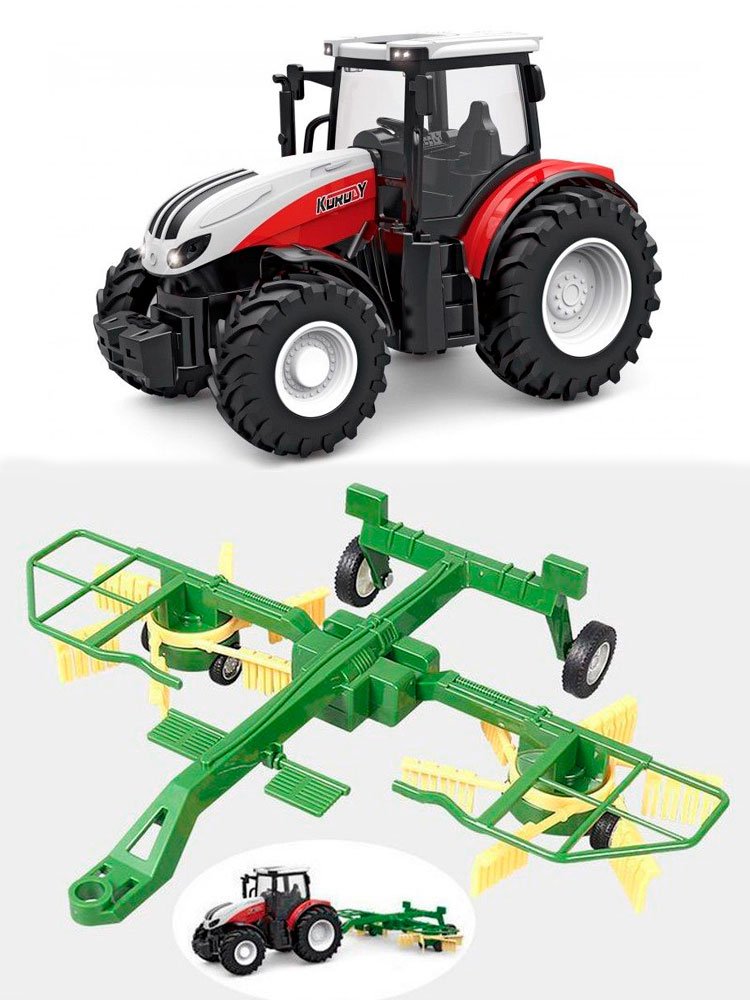 Радиоуправляемый фермерский трактор Korody с роторной косилкой 1/24 2.4G 6CH RTR - KR6637